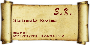 Steinmetz Kozima névjegykártya